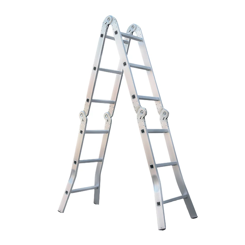 WEIKEN Popular Hot Selling Low Price Multipurpose 4x3 Step Ladder with Splay Foot Foldable Stairs Folding Aluminum Ladder