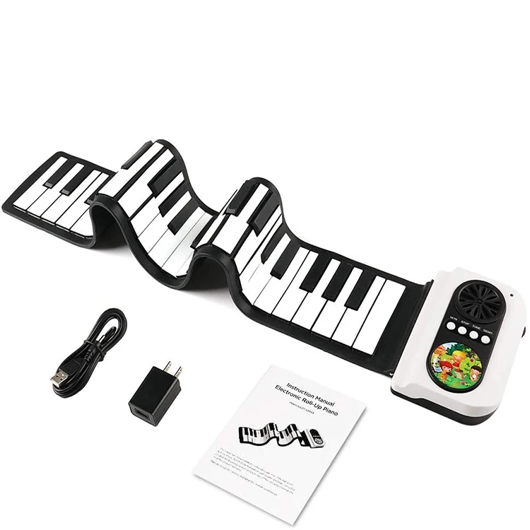 Electronic Flexible Roll Up Midi Music Kids Toy Digital Keyboard Kick Mini Piano