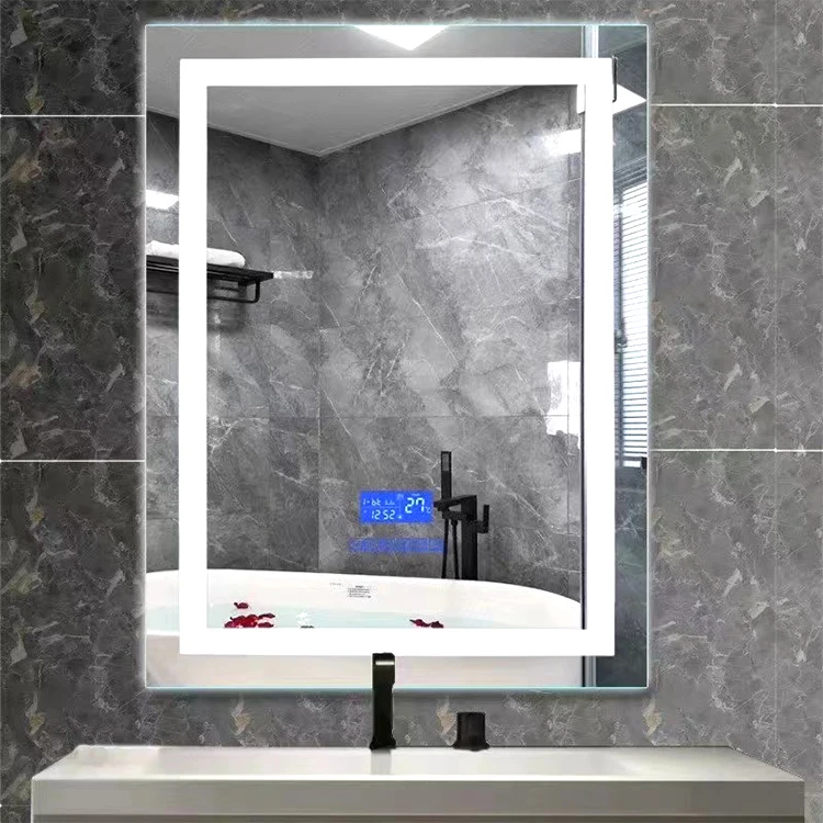 Wholesale LED Lighted Anti-Fog Bathroom Mirror Vanity Smart Rectangle LED Mirror