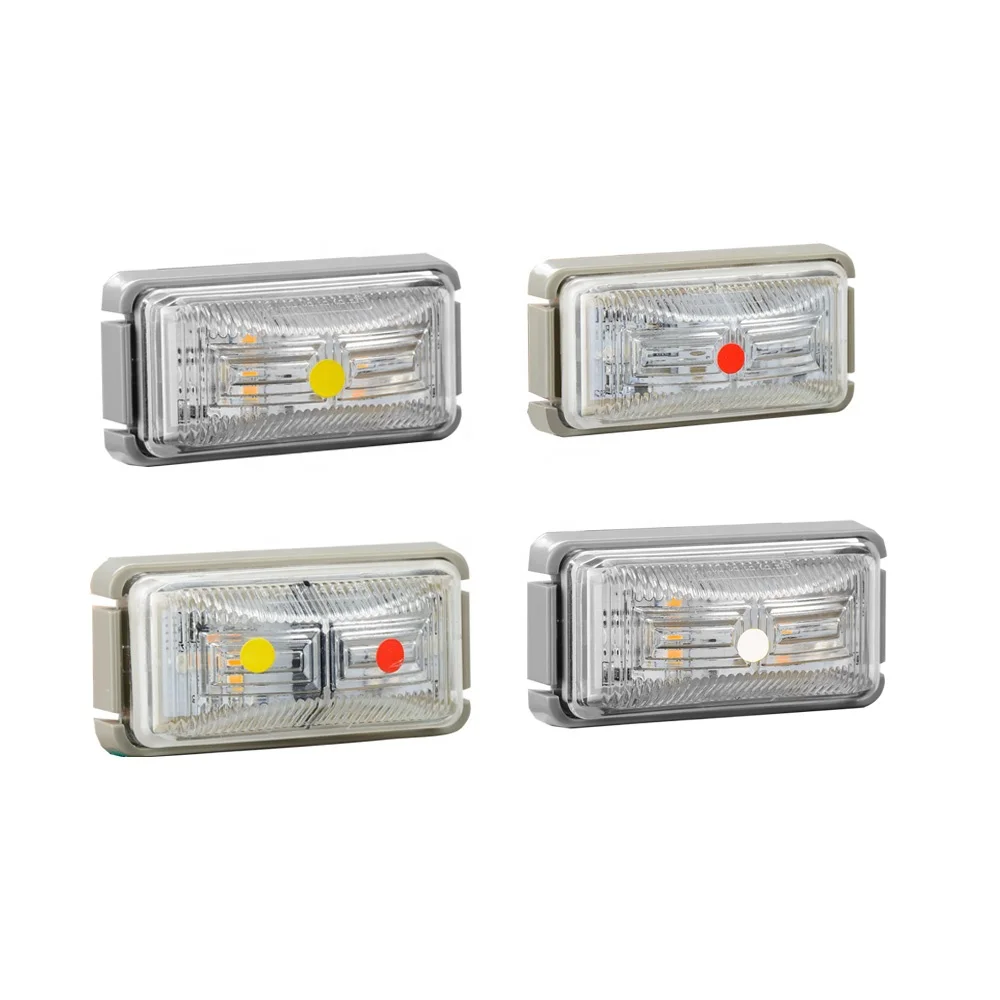 High Quality DOT Rectangle Outline 10-30 Volt LED Trailer Truck Rectangular Side Marker Clearance Lights