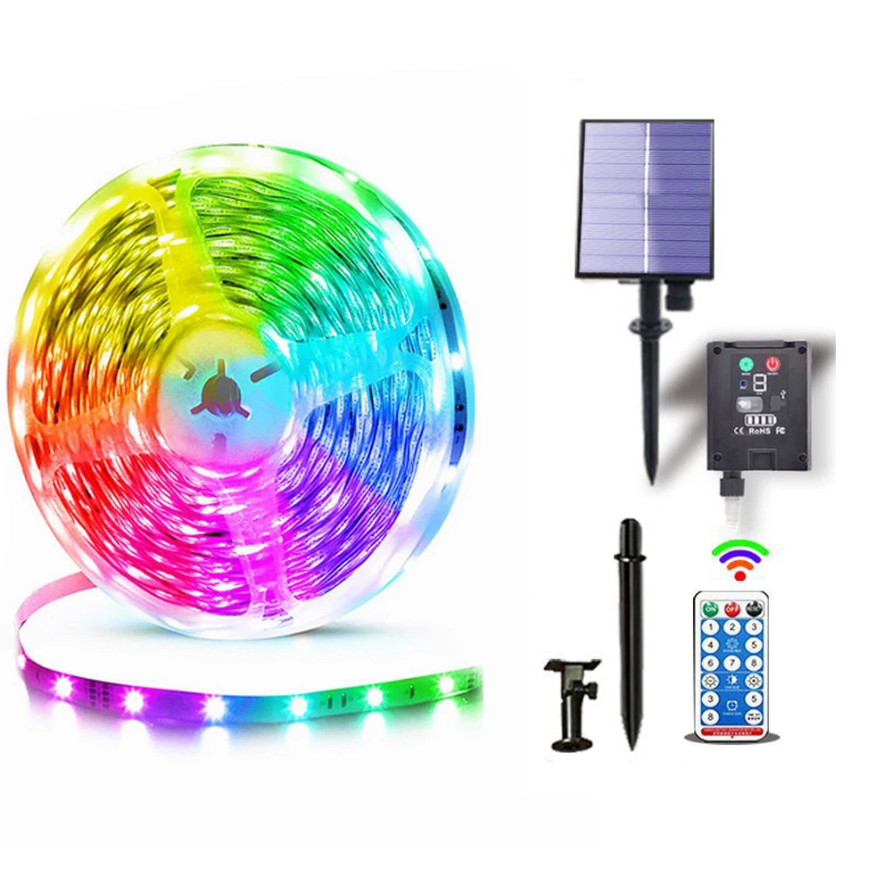 Solar Light Outdoor Led Strip Garden Decoration String Lights Solar Led Strip Street Garland Waterproof Christmas Solar Lamp