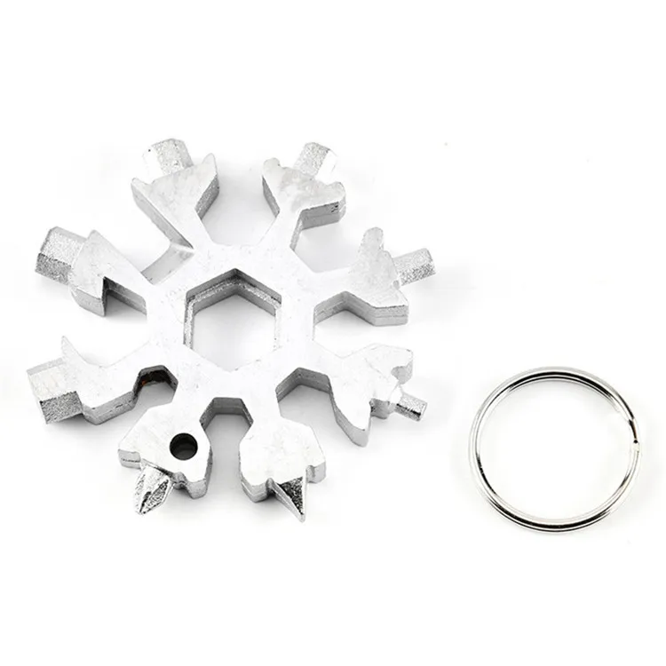 2021 Factory Wholesale Multi Function Snowflake Tool keychain