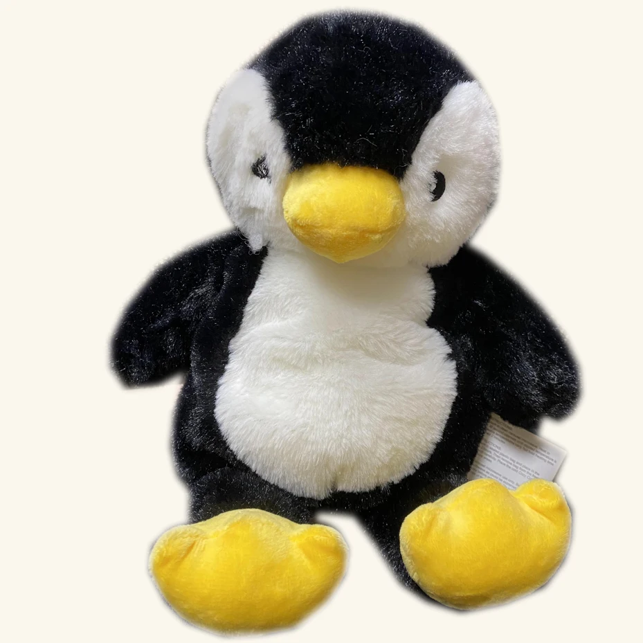 Popular microwave-heated Penguin Plush Doll Flax Seed Lavender Heating Pad Hand Warmer Removable Heating Plush Toy