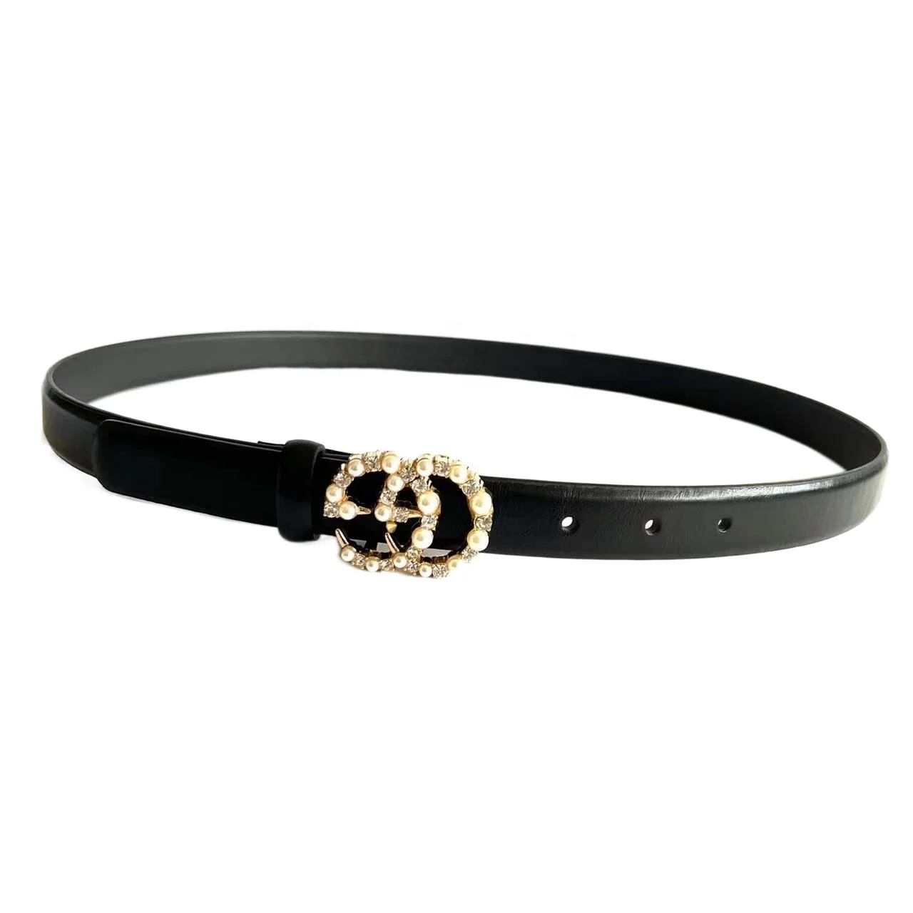 2022 New Fashion Rhinestone Belts with  Shiny Diamond Crystals for Women in Red color Pu or leather workable