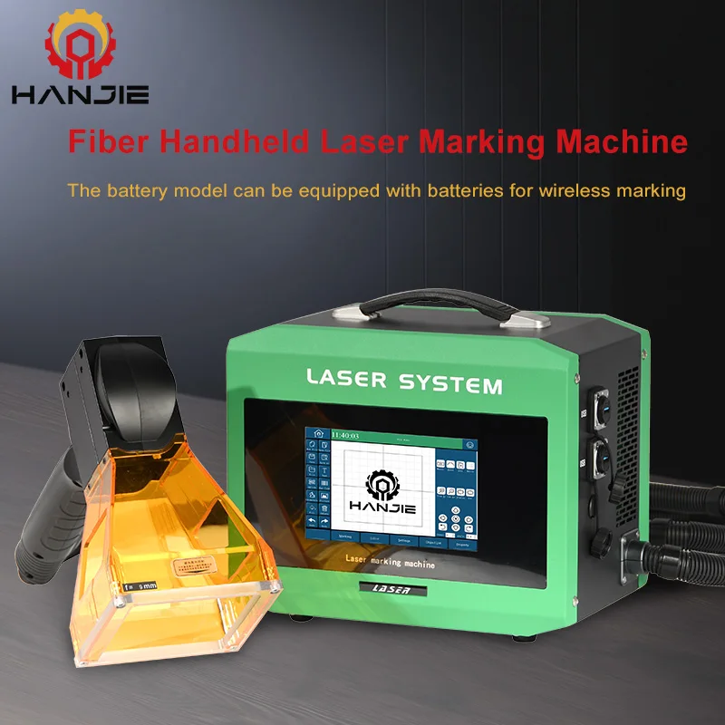 HANJIE Batch Coding Laser Marking Engraving Machine for Metal Product Logo