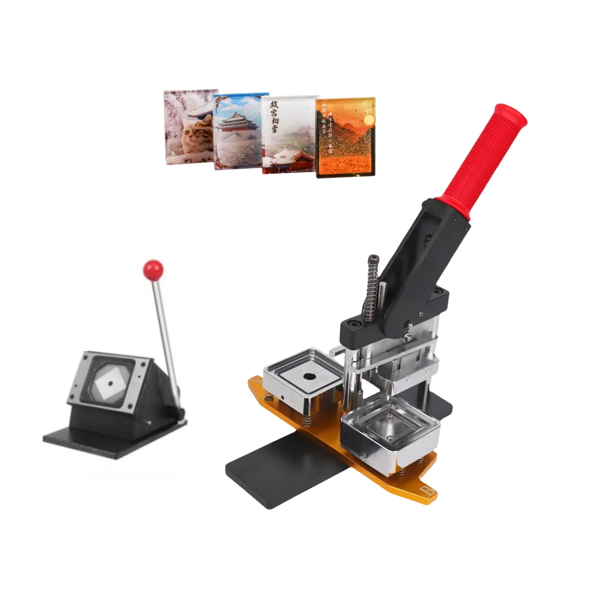 50x50mm Custom Automatic Fridge Magnet Machine 63.5mm Fridge Magnet Materials Maker Machine,Square Fridge Magnet Making Machine