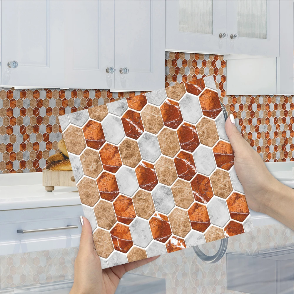 
Islamic Kitchen Self-adhesive Decoration Epoxy Ceramic Vinyl Bathroom Mosaic 3d Wall Tile Sticker 