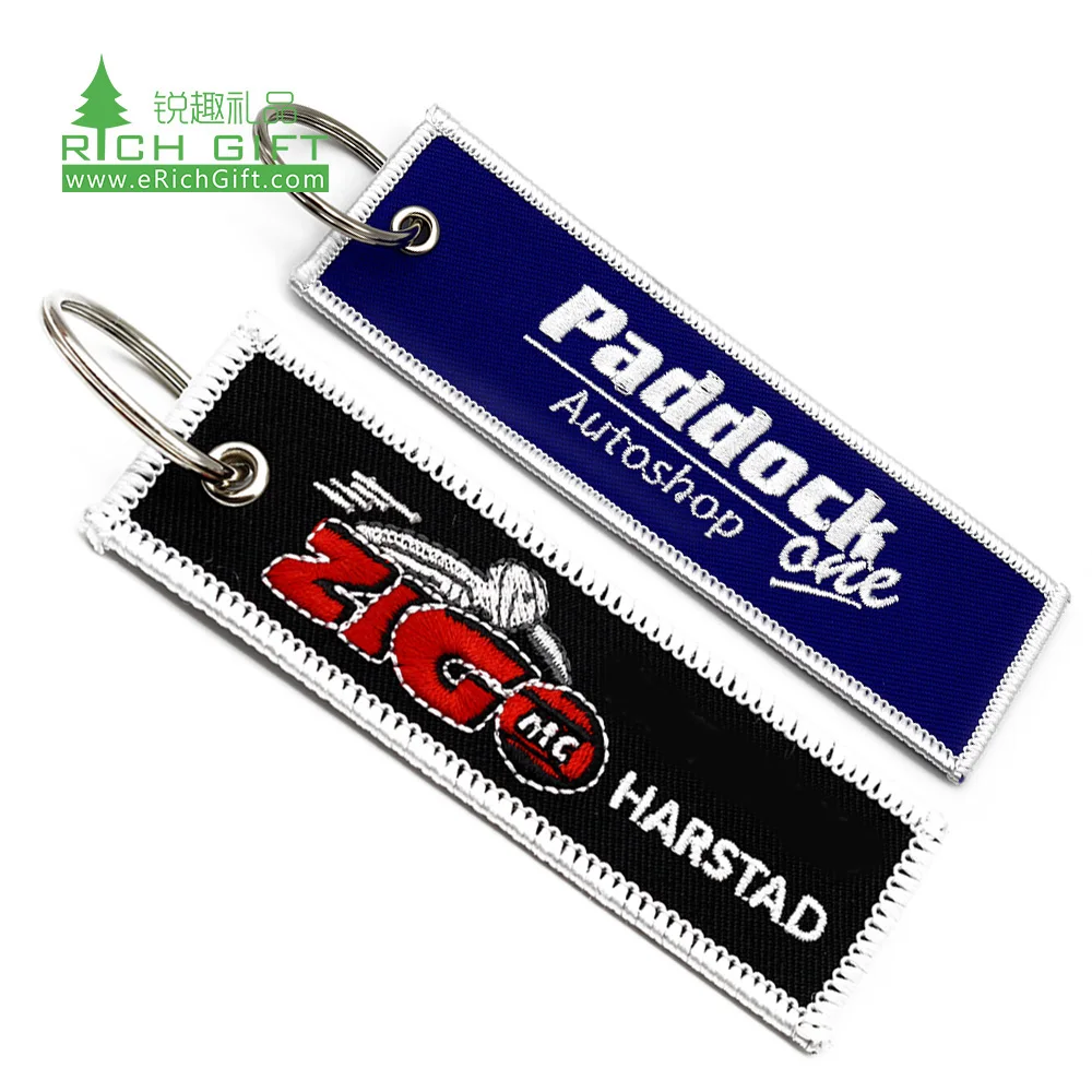 custom embroidered aviation key chain keychain Four Leaf Clover logo country flag custom embroidery airplane keychain key