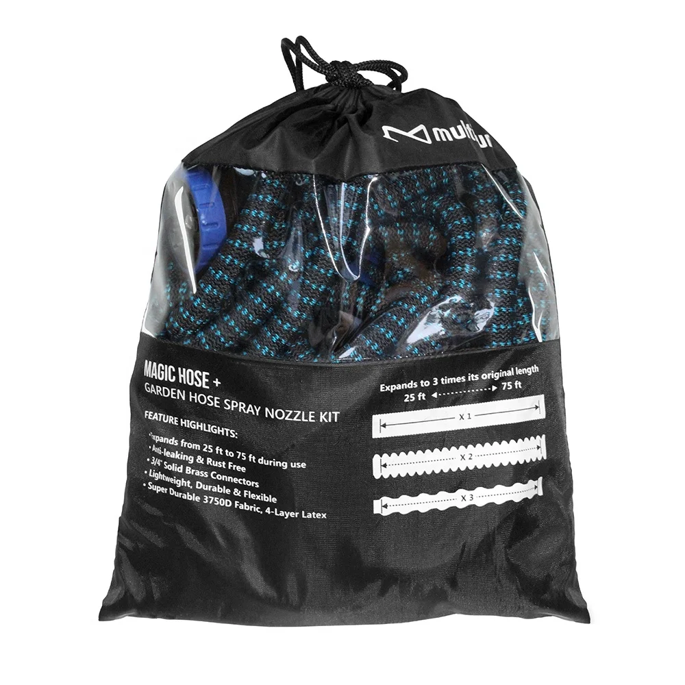 
75ft Flexible Expanding Garden Hose with ABS Sprayer Telescopic Magic Water Garden Hose 