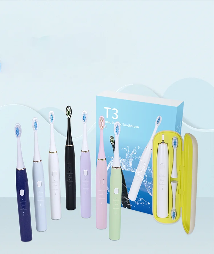 Minimalist Adult Oral Care Rechargeable Sonic Toothbrush Travel Waterproof Smart Timing Electric Toothbrush charging  toothbrush