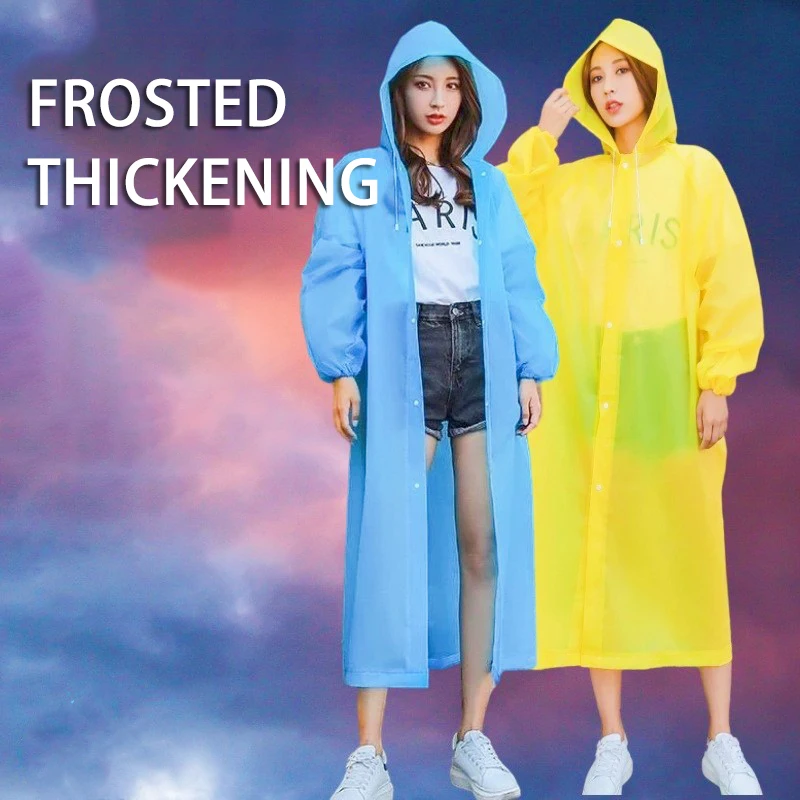 Hot Sale Lightweight EVA Raincoat Waterproof Long Design for Outdoor Sports & Travel Riding Hiking Essential Custom Logo Poncho