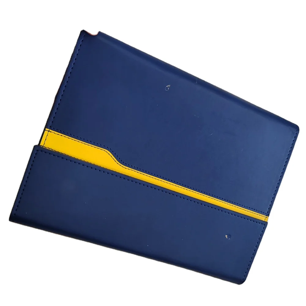 Customized logo PU leather A5 Trifold ring binder notebook Diary