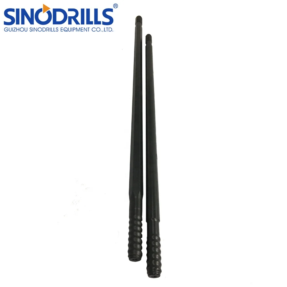 SINODRILLS Multi Function Mining Drill Bit T38 H35 R32 3700mm Full Carburized Threaded Drill Rod for Tunneling