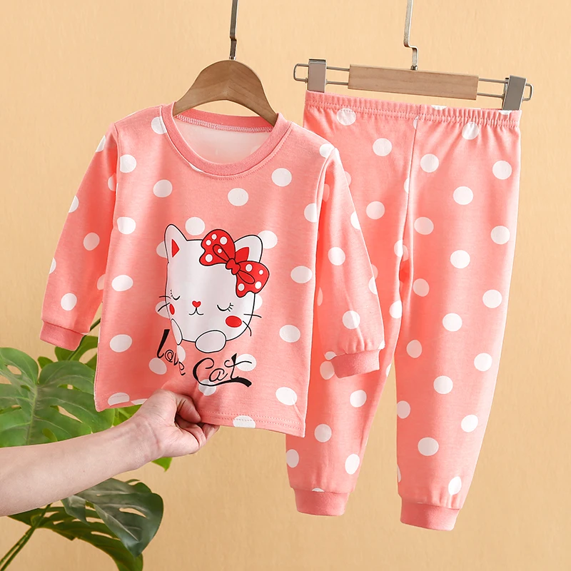 
Autumn Long Sleeve Long Pant Boys and Girls Sleepwear Sets Kids Clothes Sets Kids100% cotton Clothing 