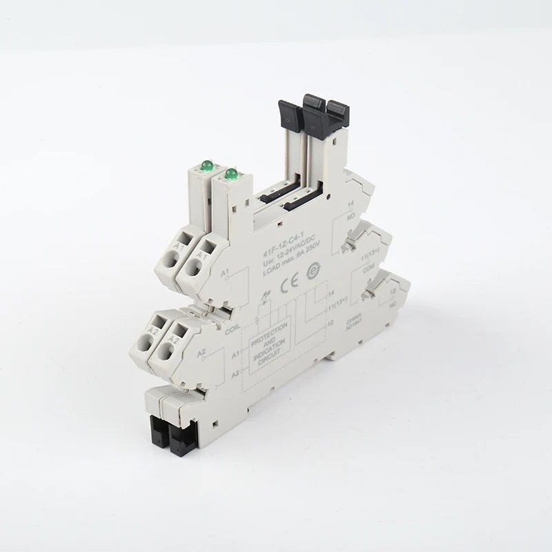 41F-1Z-C4 Din Rail тонкий релейный разъём 6 22 мм толщина PLC реле 230VAC 1 канал