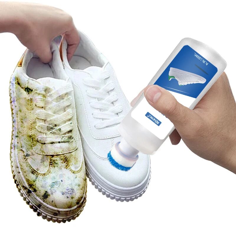 2024 OEM sneaker shoes whiter/sneaker cleaner liquid sneaker care stain remover with brush hand