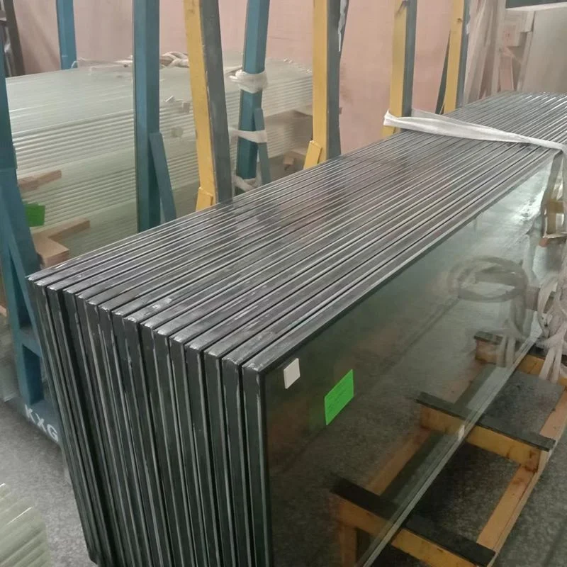 China professional manufacturing glass factory custom 6mm+12A+6mm  insulating glass with curtain and railing