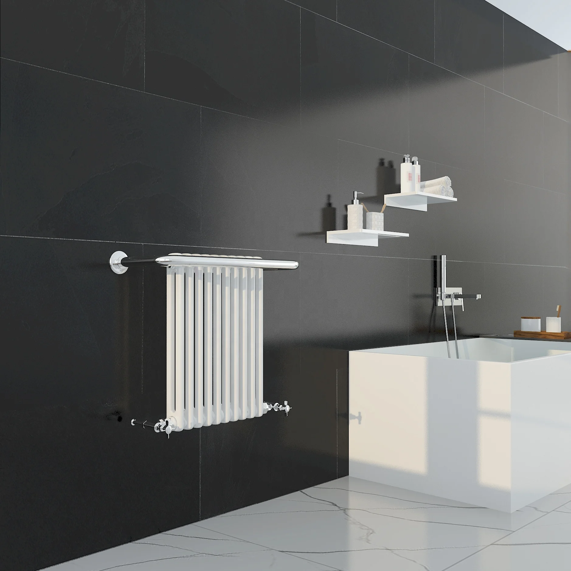 High quality OEM service SUN-TR17 verwarming radiator bathroom hot water radiator towel rail carbon