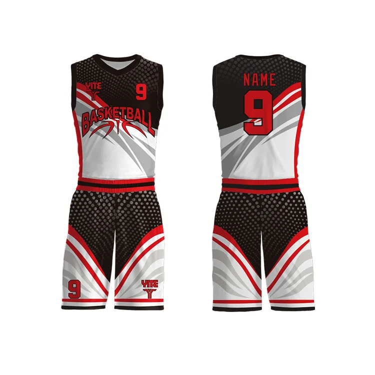 Wholesale school basketball Custom design team jersey basketball design color and logo
