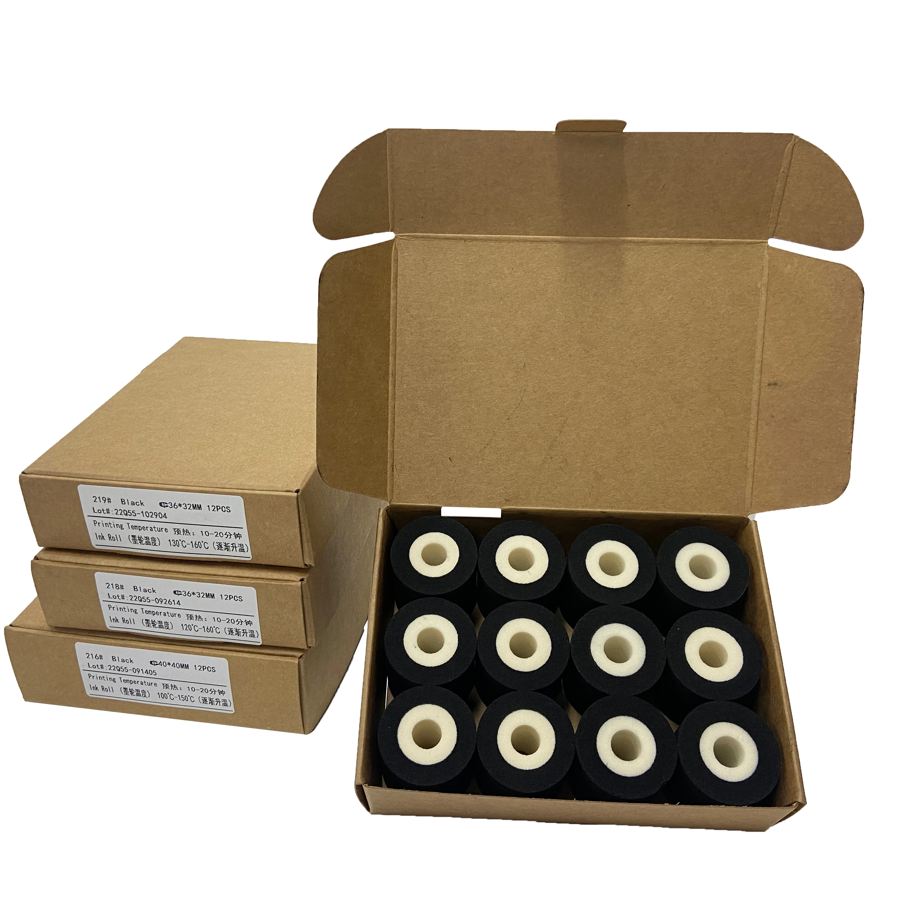 Black 36mm 16mm hot solid ink roll for bander sealing machine
