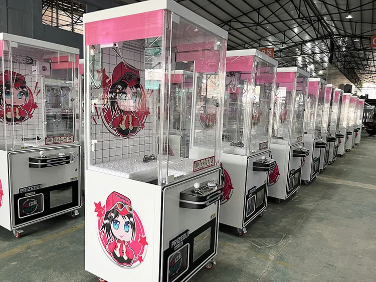 Colorful Baby children play coin operated arcade game amusement prize indoor entertainment toy vending claw crane doll machine