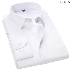 High Quality Men Dress Casual Plaid Stripe Long Sleeved Regular Fit Plus Size Shirts