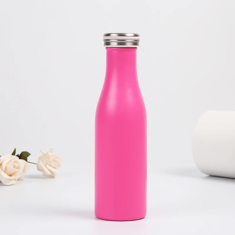 
Stainless Steel Milk Bottle Double Wall Insulated Water Bottle Kids BPA Free 500ML 