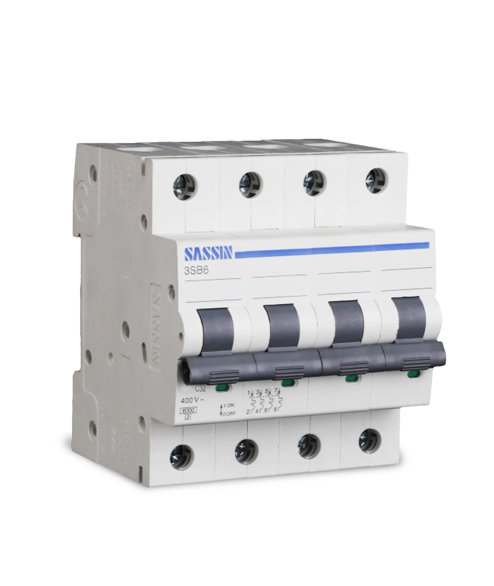 SASSIN 4P 6kA MCB выключатели миниатюрный Электрический размыкатели цепи для защиты от короткого замыкания