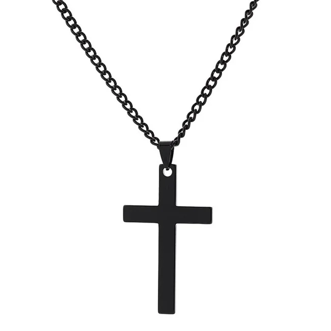 
Trendy jewelry fashion accessories 2021 stainless steel jewllery 18k gold cross necklace 