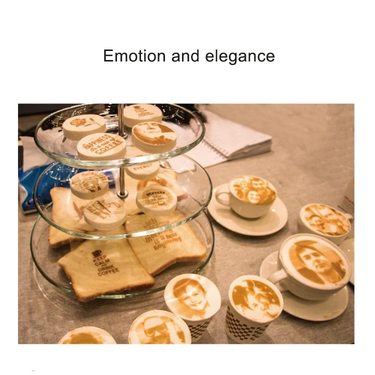 
Caffe machine for printing image on coffee surface Milk foam printer machine 