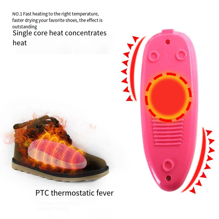 Electric Shoe Dryer with Purple Light Heater Deodorizer Dehumidifier Shoe Drying UV Foot Boot Dryer Eliminate Odor Fast Drying
