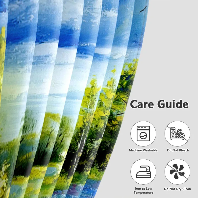 Wall Covered With Flowers 3D Digital Printing Landscape High Quality Photo Polyester Blackout Curtains