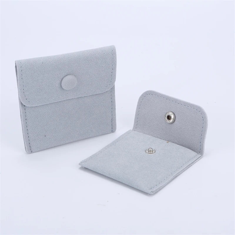 jewellery envelope package velvet pouch earring rings microfiber jewelry pouch
