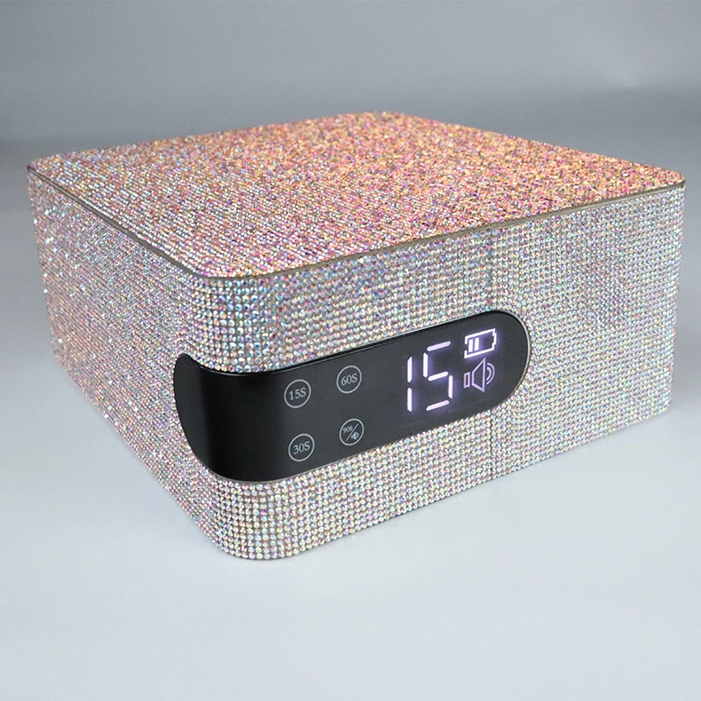 Besung 48W Professional Colored Diamond Black Led Light Cordless Curing Gel Machine Rechargeable UV Led Nails Lamp