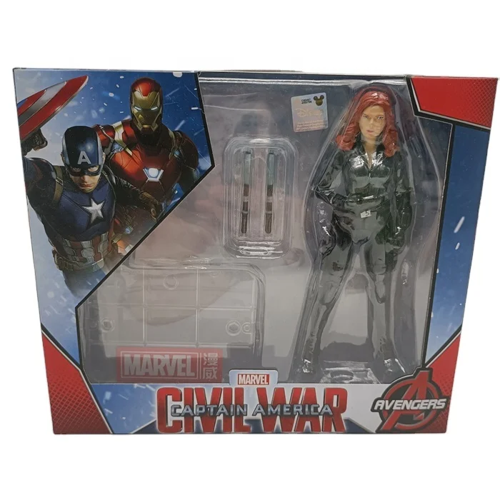 18cm Genuine Marvel  action figure Toys Avengers 4  Black widow  Super Movable Model cival war