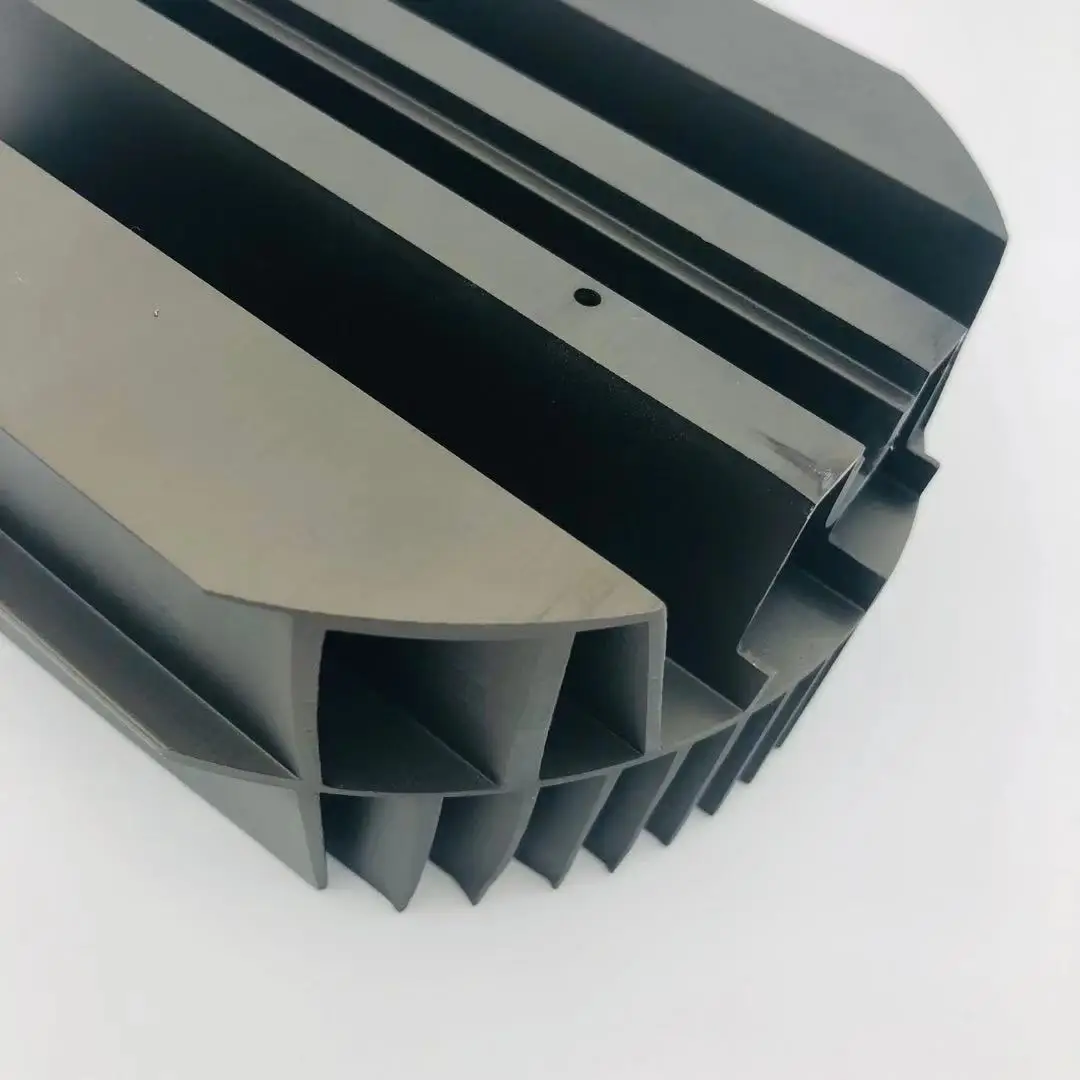  Черный алюминиевый охлаждающий ребро теплоотвод Круговой Круглый экструзионный радиатор из алюминиевого сплава 6063