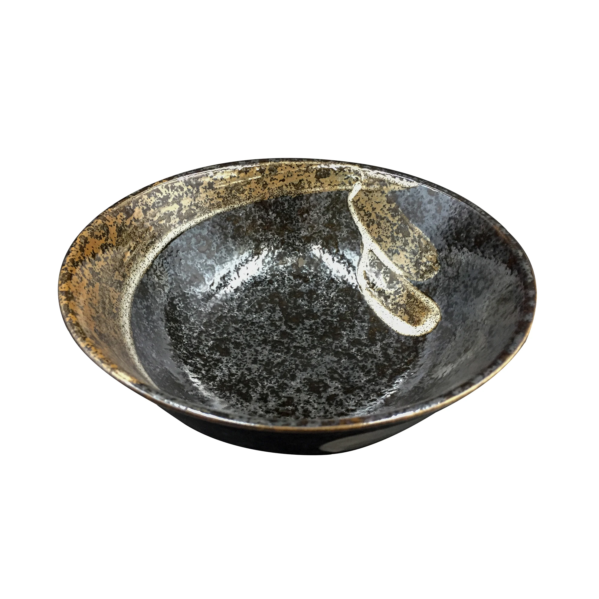 Japanese easy care style variety designs ceramic round noodle bowl