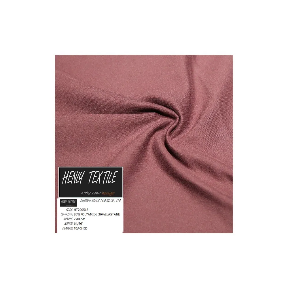 HT220518 SUPPLEX 80%POLYAMIDE 20%ELASTANE 270GSM KNITTED INTERLOCK FABRIC FOR LEGGING SHAPEWEAR