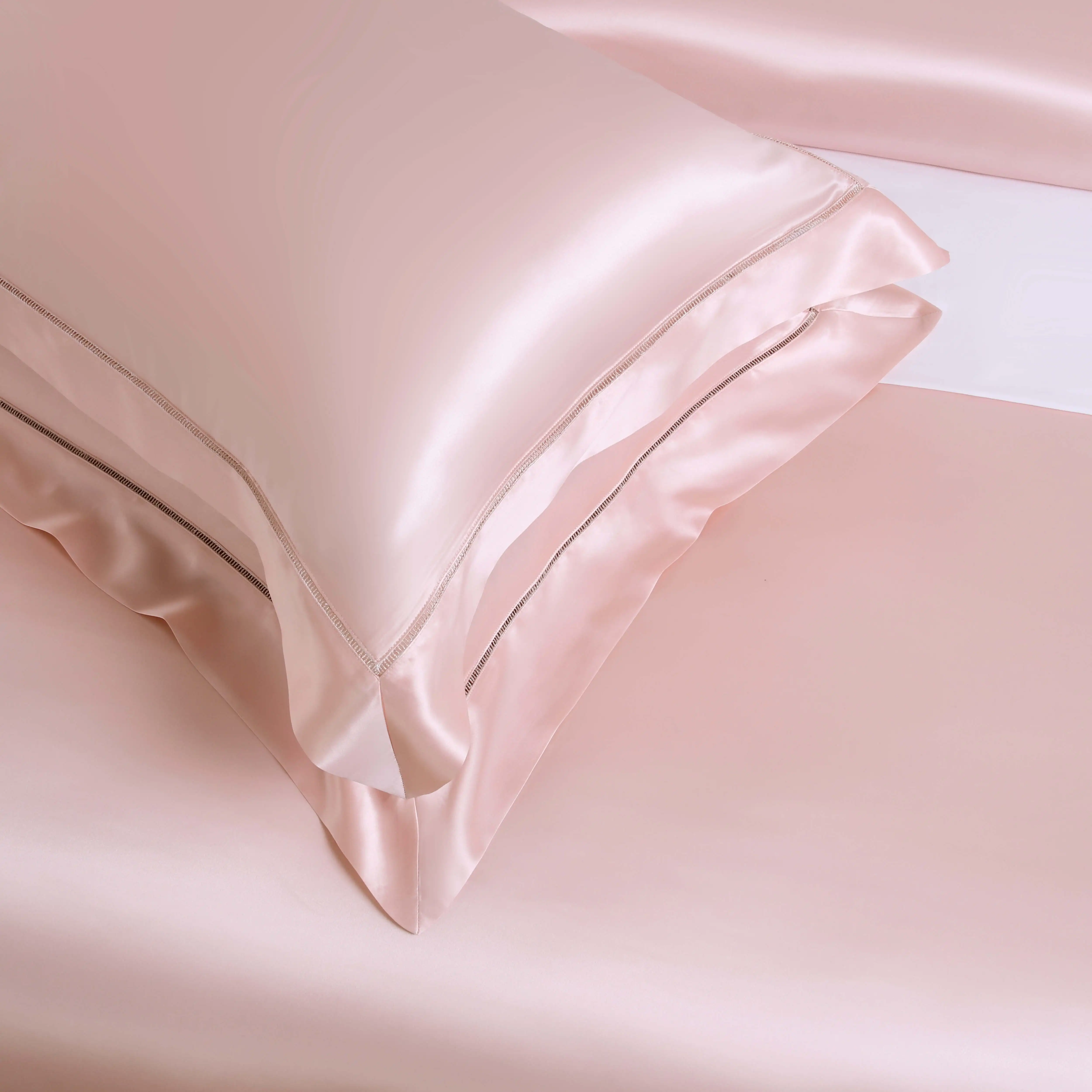 Luxury New Dream Series Ice Silk Washed 100% Mulberry Silk Bedding Four-piece Set Bed Sheet Bedsheets Comforter Duvet Cover