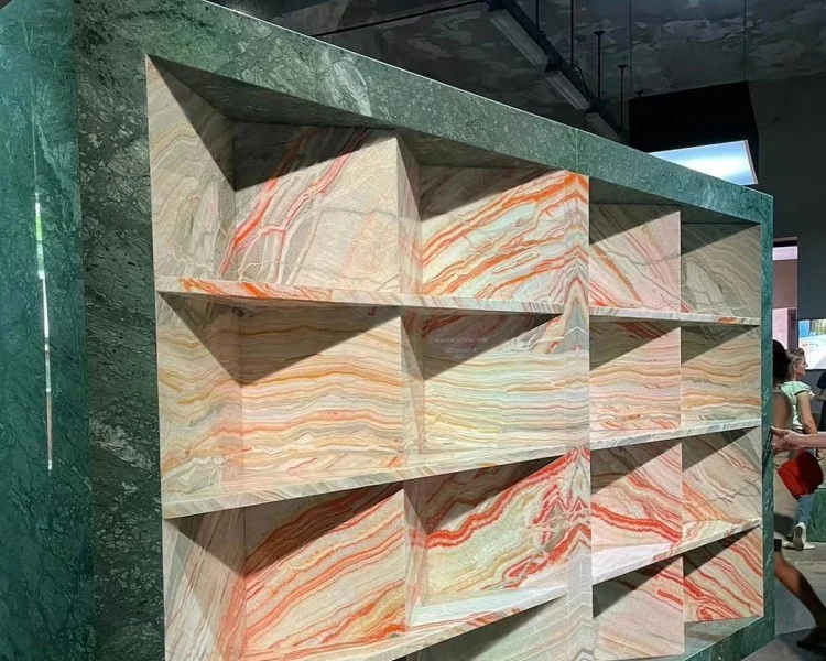 Nature Marble Rainbow Slab Backlit Onyx Panel For Kitchen Room Wall Onyx Led Backlighting Onyx Marble Led Top Design