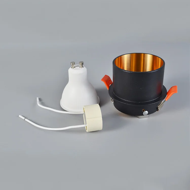Downlights Fixture Aluminum GU10 Ceiling Spotlight Mounting Bracket GU 10 Socket Frame Recessed Down Light Fixture