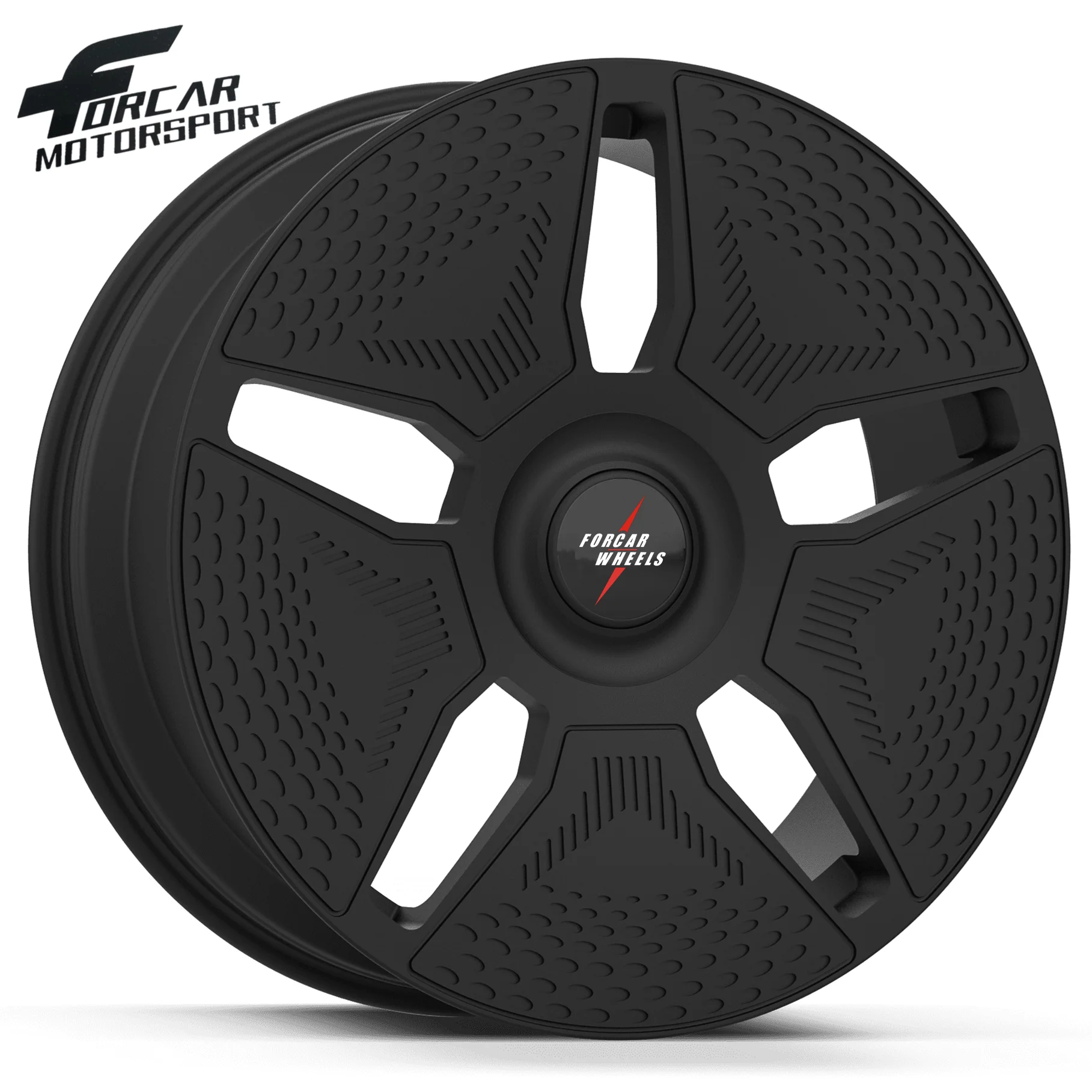 Forcar New Design Silver and Black 16 17 18 Inch 5 Holes T6061 Forged  Custom Wheels