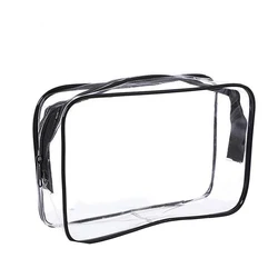 Custom logo waterproof toiletry bags make up bag transparent clear pvc cosmetic makeup pouch bag with zipper