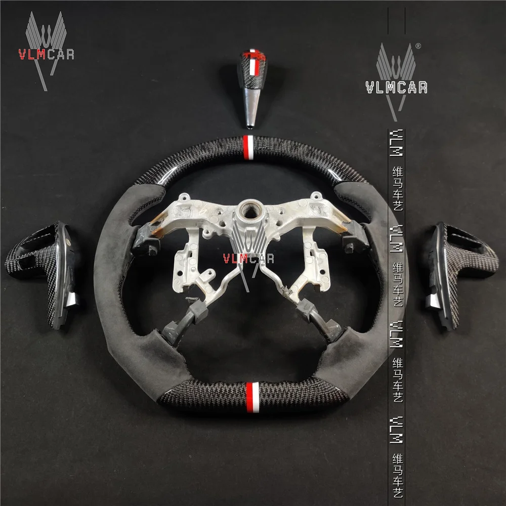 Private custom carbon fiber steering wheels/Trims for Fortuner/Innova/Hilux  with Trd color strip