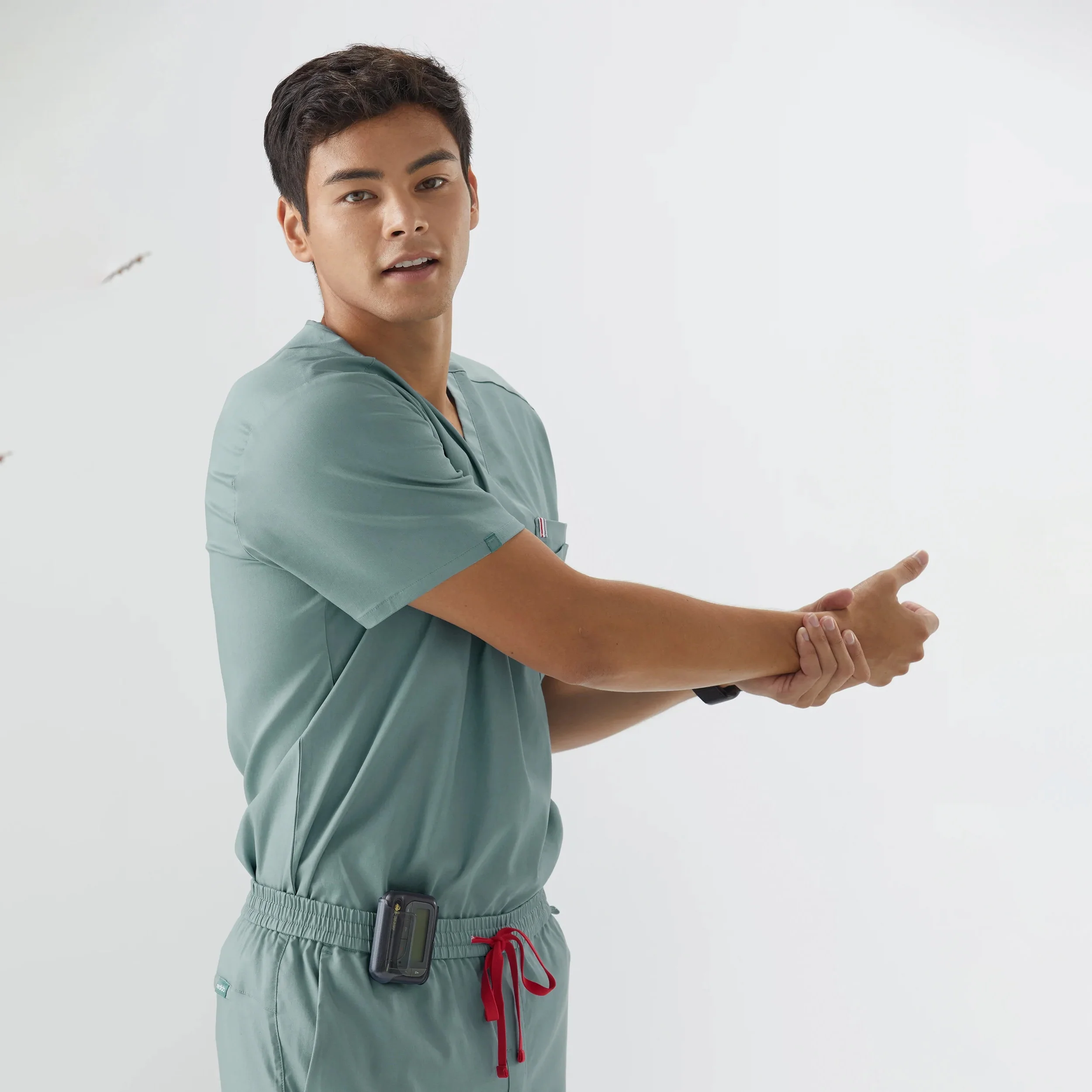 Fashionable high quality nurse scrubs Uniform V-Neck Pocket Men Medical cherokee Scrubs Uniforms Sets unisex scrubs wholesale