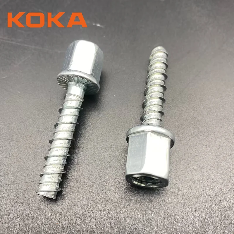Concrete Hanger Screw 3/8' Thread Rod Anchoring Elextrical Zinc Straight Concrete Screw