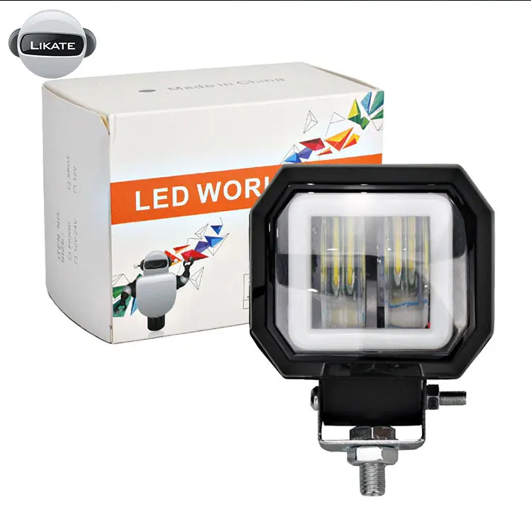 LCT 3 Inch 7D 20W Square Led Car Motorcycle LED Iris Spotlight LED Torch Work Light