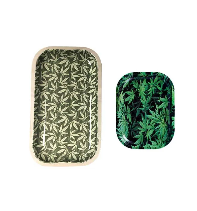 
Custom small weed tray 27cm x16cm smoking trays metal rolling tray 