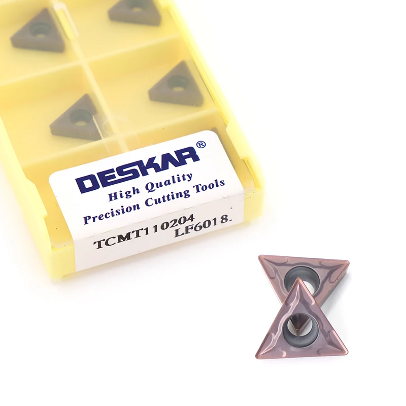 Твердосплавное лезвие DESKAR TCMT110204 TCMT110208 LF6018 TCMT внешний токарный инструмент станок с ЧПУ токарная вставка