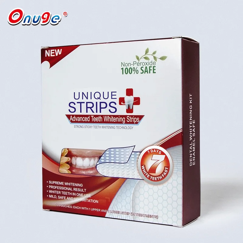 tooth teeth whitening dry strips without peroxide kit for teeth whitenerwhitening strips 28 pack / Box